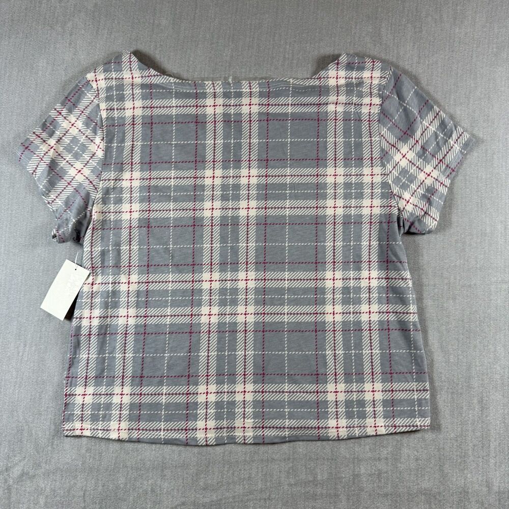 Gilmore Girls Stars Hollow Library Plaid Women’s cropped T-Shirt Medium Rory NWT - Picture 6 of 6